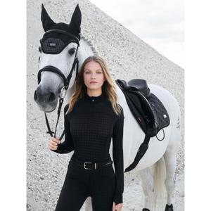 Reittrikot mit Hahnentritt-Muster, lange Ärmel, Damen LeMieux Aspen image-5