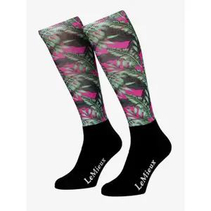 Children's tropical palm riding socks LeMieux Footsie image-0