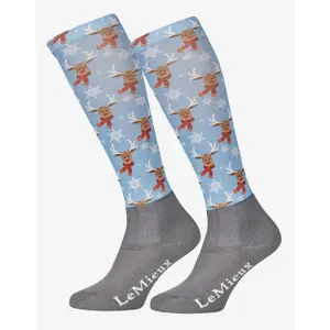 Chaussettes équitation rennes à écharpe enfant LeMieux Footsie image-0