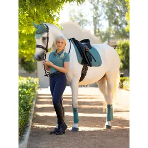 Esteira de dressage para cavalos de camurça LeMieux image-0