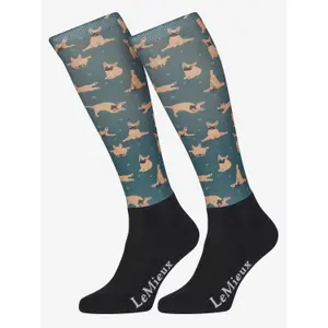  LeMieux Footsie Dog-print riding socks image-0