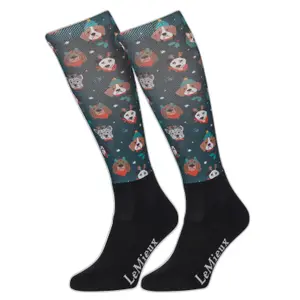 Ridestrømper til børn LeMieux chiens de Noël Footsie image-0