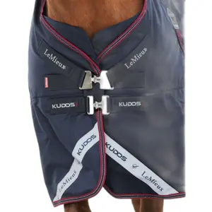 Waterproof outdoor blanket with neck cover for horse LeMieux Kudos 200g image-4