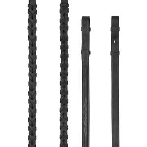 Redini per cavallo intrecciati in cuoio LeMieux Hunter image-1