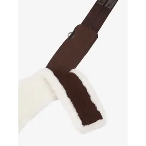 Leather horse girth with wool lining LeMieux Hunter image-3