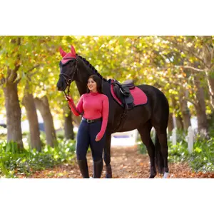 Jumping Saddle Pad LeMieux Suede Close Contact Square image-2