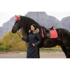 Dressage saddle pad for horses LeMieux Suede Square image-4