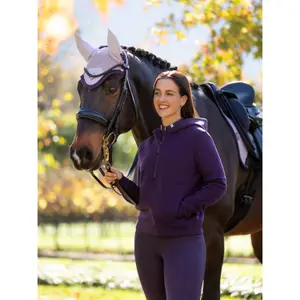 Damen Hooded Sweatshirt mit halbem Reißverschluss LeMieux Henrietta image-4