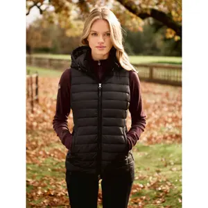 Women's sleeveless hooded down jacket LeMieux Rose image-2
