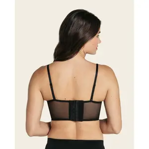Soutien com corpete com aros em renda transparente para mulher Leonisa image-3