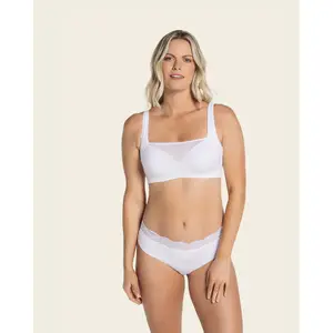 Calcinhas cónicas ultra-leves para mulher com cintura de renda Leonisa image-1