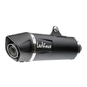 Maxiscooter stainless steel pot (carbon cup) with catalytic converter Leovince Sbk Nero Honda 125 Forza 2021< Euro 5 image-0