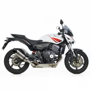 Stainless steel motorcycle pot (carbon cup) without catalytic converter Leovince Lv One Evo Honda 600 Cb F Hornet 2007 image-1