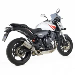 Stainless steel motorcycle pot (carbon cup) without catalytic converter Leovince Lv One Evo Honda 600 Cb F Hornet 2007 image-2