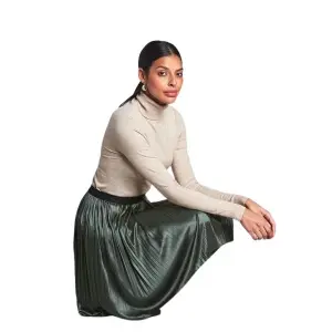Jupe courte plissée femme Les Petites Bombes Eleora image-2