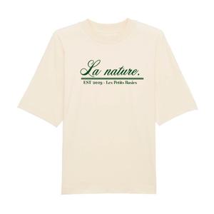 Oversized T-shirt van biologisch katoen Les Petits Basics La nature Natual image-0