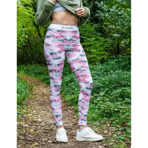 Lange Leggings, Damen Les Poulettes Fitness Army