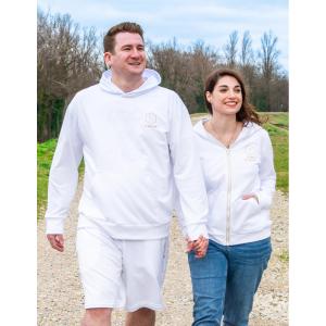 sweatjoh-felpa-con-cappuccio-les-poulettes-fitness-family-bianco-e-dorato