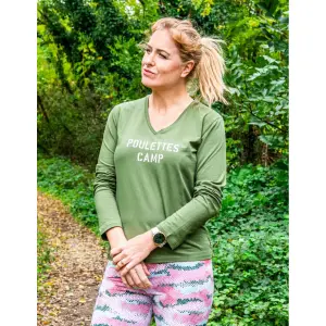 T-shirt de manga comprida feminina Les Poulettes Fitness image-0