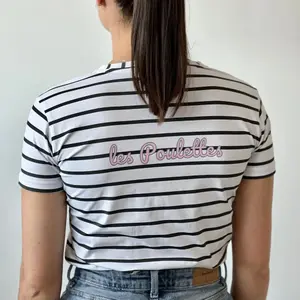 Women's T-shirt Les Poulettes Fitness Marinière image-1