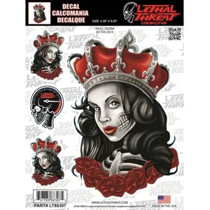 Autocollants Moto Lethal Threat Skull Queen