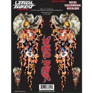 143344-autocollants-lethal-threat-exploding-skull-lt88042-multicolore-150x200-mm