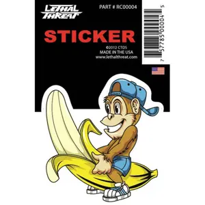 Motorcycle stickers Lethal Threat Mini Vilain Singe Banana image-0