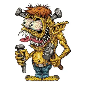 Klistermærker til motorcykler Lethal Threat Mini Skool Of Hard Knocks Monster