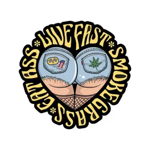 Adesivi Lethal Threat Live Fast Smoke Grass