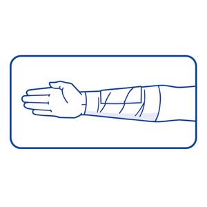 Handgelenkschiene Leukoplast Elastomull haft