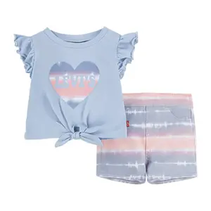 Baby girl t-shirt and shorts set Levi's image-0