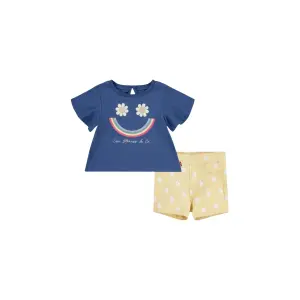 Baby girl t-shirt and shorts set Levi's Smiley Flounce image-0