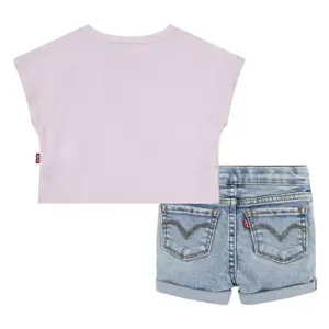 Baby girl t-shirt and shorts set Levi's Dolman Floral image-1
