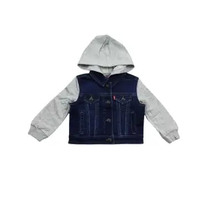Baby boy denim hooded jacket Levi's All-In-One image-0