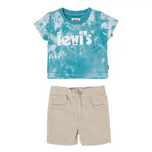 Baby boy tie dye outfit Levi's Logo image-0