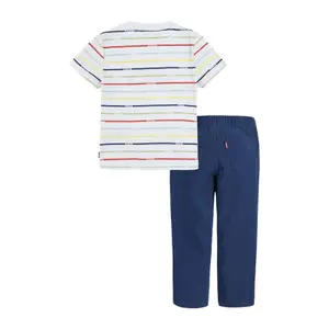 Baby boy t-shirt and trousers set Levi's Logo Strip image-1