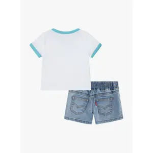 Baby boy t-shirt and shorts set Levi's Batwing Ringer Denim image-1