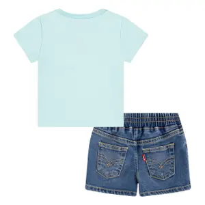 Baby boy t-shirt and shorts set Levi's Core Seasonal Logo Denim image-1