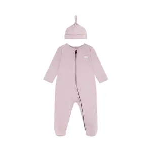 Baby bodysuit and hat set Levi's Footed Coverall image-0