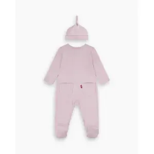 Baby bodysuit and hat set Levi's Footed Coverall image-1