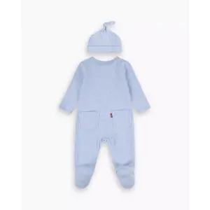 Baby bodysuit and hat set Levi's Footed Coverall image-1
