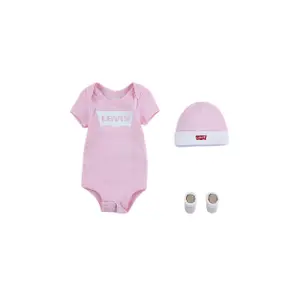 Baby girl body and hat set Levi's Classic Batwing (x3) image-0