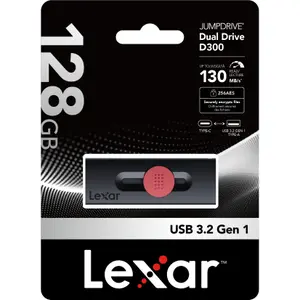 USB-A/C 3.2 Flash Drive Lexar JumpDrive Dual Drive D300 128Go image-4