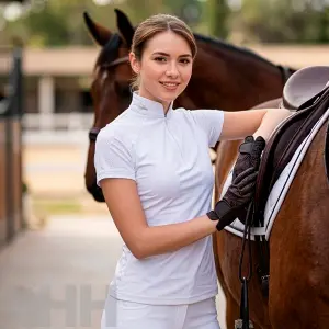 Girl's competition polo shirt Lexhis image-2