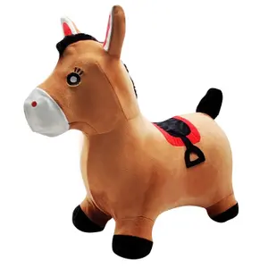 Sauteuse gonflable avec housse en peluche Lexibook Poney image-0