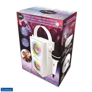 Trendy bluetooth® portable speaker + microphone and lighting effects Lexibook IParty® image-1