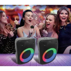 Powerful Bluetooth stereo speakers Lexibook iParty® (x2) image-1