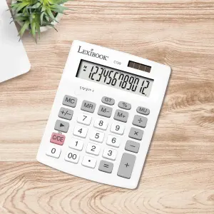 12-digit desktop calculator with dual power supply Lexibook image-3