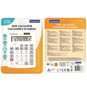 12-digit desktop calculator with dual power supply Lexibook image-4