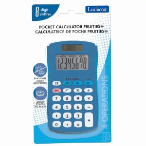 Calculatrice de poche 8 chiffres avec finition Lexibook Rubber image-1